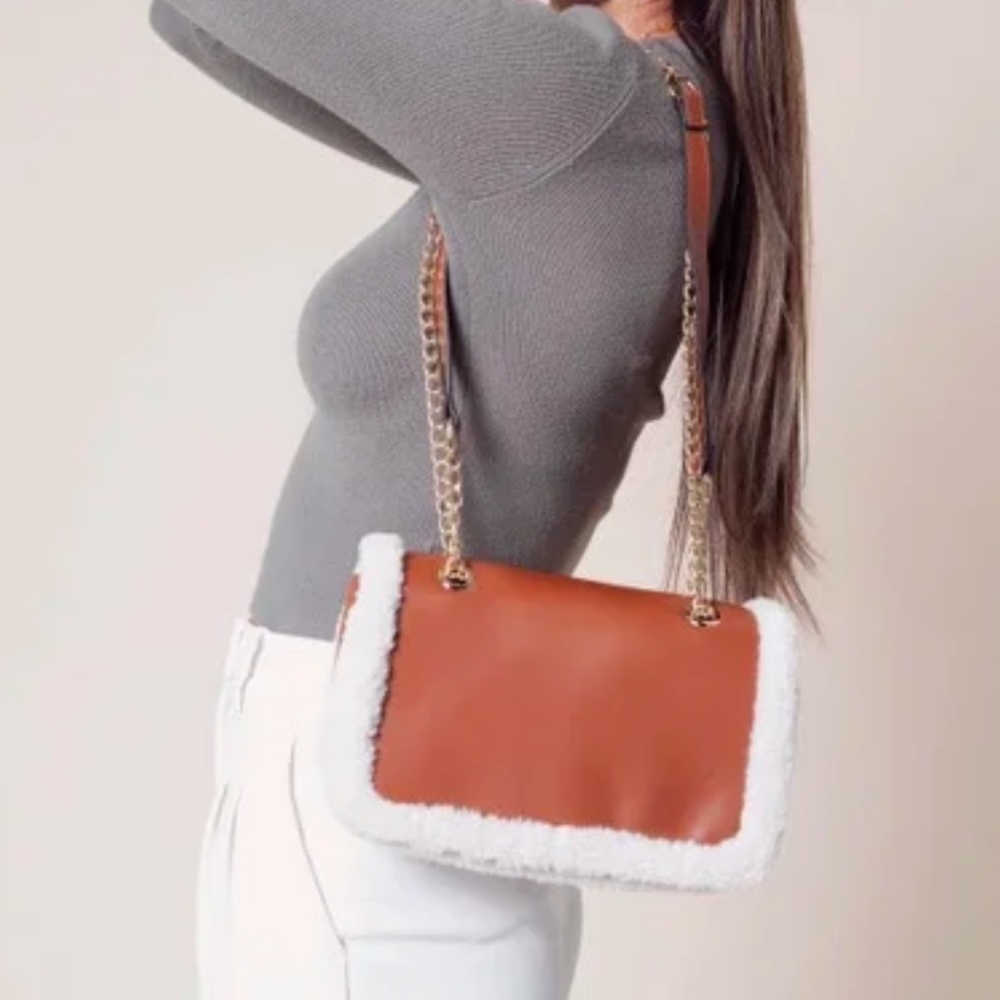Sherpa Crossbody in Brown